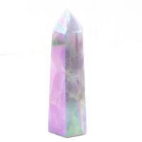 Amethyst Point Decoration, colorful plated, 25-30x70-85mm, Sold By PC