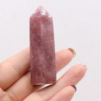 Strawberry Quartz Point Decoration pink 25-30x60-70mm Sold By PC