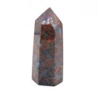 Sesame Jasper Point Decoration, dark red, 20-30x60-70mm, Sold By PC