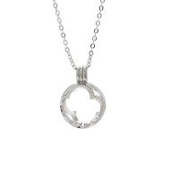 925 Sterling Silver Cage Pendant Bail, Round, platinum plated, DIY & different styles for choice & hollow, 15.70x22.20mm, Sold By PC