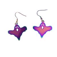 Stainless Steel Drop Earring plated Halloween Jewelry Gift & for woman & hollow Sold By Pair