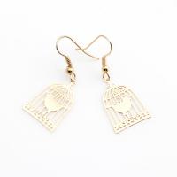 Brass Drop Earring plated & for woman & hollow nickel lead & cadmium free Sold By Pair