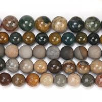 Ozean Achat Perle, rund, poliert, verschiedene Größen vorhanden, keine, verkauft per ca. 14.57 ZollInch Strang