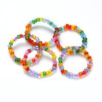 Seedbead Ring Set with Plastic Pearl 5 pieces & for woman nickel lead & cadmium free Sold By Set