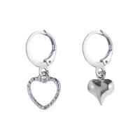 Huggie Hoop Drop Earring Zinc Alloy Heart for woman nickel lead & cadmium free Sold By Pair