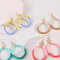 Polymer Clay Earring, fashion jewelry & for woman, more colors for choice, 78x42mm, Sold By Pair