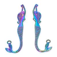 Zinc Alloy Pendants Mermaid plated mixed colors Sold By PC