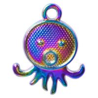 Tibetan Style Pendant, Octopus, plated, mixed colors, 22x17mm, Sold By PC