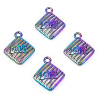 Zinc Alloy Pendants Rhombus plated mixed colors Sold By PC