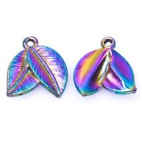 Zinc Alloy Leaf Pendants plated mixed colors Sold By PC