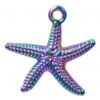 Tibetan Style Pendants, Starfish, plated, mixed colors, 25x25mm, Sold By PC