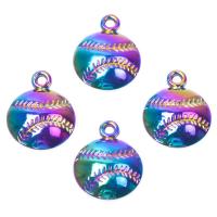 Zinc Alloy Pendants Baseball plated mixed colors Sold By PC