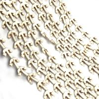 Howlite Beads, Anchor, DIY, white, 13x15mm, 26PCs/Strand, Sold Per 38 cm Strand