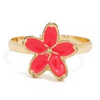 Zinc Alloy Open Finger Ring plated fashion jewelry & for woman & enamel red Sold By PC