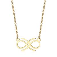 Titanium Steel Necklace, plated, fashion jewelry & for woman, golden, Length:45 cm, Sold By PC