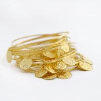 Bijoux de bracelet en alliage de zinc, bijoux de mode & pour femme, doré, 62mm, 5sacsvalises/lot, Vendu par lot