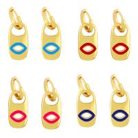 Huggie Hoop Drop Earring, Brass, gold color plated, fashion jewelry & enamel, more colors for choice, nickel, lead & cadmium free, 10x26mm, Sold By Pair