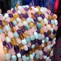Mišrios Gemstone beads, Natūralus akmuo, Nereguliarus, Pasidaryk pats, mišrios spalvos, 8x10mm, Parduota už Apytiksliai 15 Inch Strand