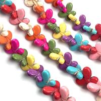 Synthetische Türkis Perle, Schmetterling, DIY & verschiedene Größen vorhanden, gemischte Farben, verkauft per ca. 15 ZollInch Strang