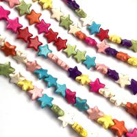 Synthetische Türkis Perle, Stern, DIY & verschiedene Größen vorhanden, gemischte Farben, verkauft per ca. 15 ZollInch Strang