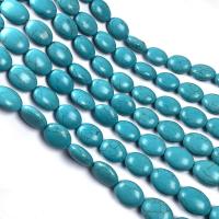 Synthetische Türkis Perle, oval, DIY & verschiedene Größen vorhanden, blau, verkauft per ca. 15.5 ZollInch Strang