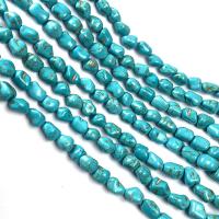 Türkis Perlen, Synthetische Türkis, Klumpen, DIY & verschiedene Größen vorhanden, blau, verkauft per ca. 15 ZollInch Strang