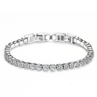 Titanium Steel Bracelet, plated, micro pave cubic zirconia & for woman, more colors for choice, Length:Approx 7.48 Inch, Sold By PC