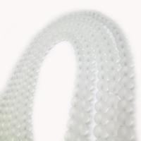 Natürliche klare Quarz Perlen, Klarer Quarz, rund, poliert, DIY & stumpfmatt, weiß, verkauft per 38 cm Strang