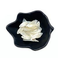 Bijela ruž za usne Privjesak, List, Izrezbaren, bijel, 7x30mm, Prodano By PC