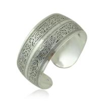 Zinc Alloy Cuff Bangle silver color plated fashion jewelry & for woman 25mm Sold By Lot