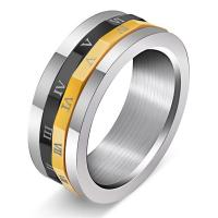 Stainless Steel Finger Ring, plated, fashion jewelry & different size for choice & for man, 8x2.50mm, Sold By PC