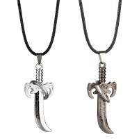 Zinklegierung Schmuck Halskette, mit Wachsschnur, plattiert, Modeschmuck & unisex, keine, 23x56mm, Länge:45 cm, verkauft von PC