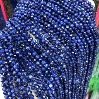 Бусины из содалита , Природный камень, Круглая, DIY & граненый, голубой, 4mm, Продан через Приблизительно 15 дюймовый Strand