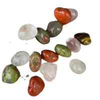 Natural Stone Decoration, Heart, polished, random style, mixed colors, 25x25mm, Sold By PC