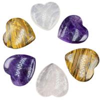 Pedra natural enfeites, Coração, materiais diferentes para a escolha, Mais cores pare escolha, 40x10mm, vendido por PC