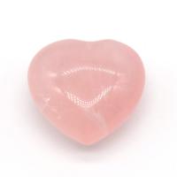 quartzo rosa enfeites, Coração, unissex & tamanho diferente para a escolha & não porosa, rosa, vendido por PC