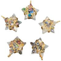 Colgantes de Resina, con perla & metal, Estrella, chapado, unisexo & diverso tamaño para la opción, más colores para la opción, Vendido por UD