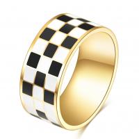 Titanium Steel Finger Ring plated fashion jewelry & enamel 10mm Sold By PC