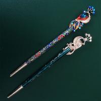 Hair Stick Zinc Alloy with Crystal plated vintage & for woman nickel lead & cadmium free 170mm Sold By PC