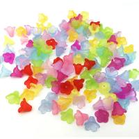Akril nakit Beads, Cvijet, možete DIY, više boja za izbor, 14x10mm, 1400računala/Torba, Prodano By Torba