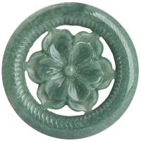 Jadeite Pendant Round Carved green Sold By PC