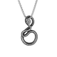 Titanium Steel Pendants, Snake, silver color plated, fashion jewelry & blacken, more colors for choice, 25.9mm,46mm,16.8mm, Sold By PC