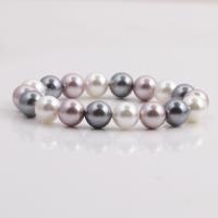 Shell Pearl Bracelet, fashion jewelry, more colors for choice, 10mm, Sold Per 7.5 Inch Strand