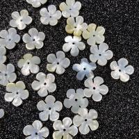 Perles en coquillage blanc naturel, coquille blanche, fleur, DIY, blanc, 13mm, Vendu par PC