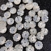 Perles en coquillage blanc naturel, coquille blanche, fleur, DIY, blanc, 12mm, Vendu par PC