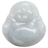 Jadeite Pendant Buddha Carved Unisex light green Sold By PC