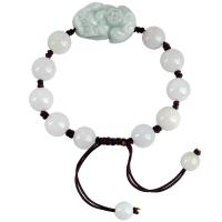 jade bracelet, avec 1.97Inch chaînes de rallonge, bête sauvage Fabuleuse, unisexe & normes différentes pour le choix, vert clair, Longueur:Environ 7.09 pouce, Vendu par PC