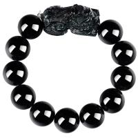 jade bracelet, bête sauvage Fabuleuse, unisexe, noire, 37.50x18x16mm, Longueur:Environ 7.09 pouce, Vendu par PC