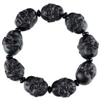 jade bracelet, unisexe, noire, 20x17x20mm, Longueur:Environ 7.09 pouce, Vendu par PC