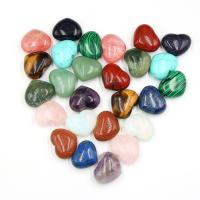 Pedra natural enfeites, Coração, materiais diferentes para a escolha & unissex, Mais cores pare escolha, 26-28mmx32x18mm, vendido por PC